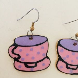 Tea Cup Earrings Alice in Wonderland Earrings
